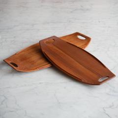  Dansk Danish Teak Serving Cheese Board Trays by Jens Quistgaard for Dansk Pair - 4334956