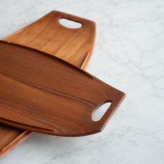  Dansk Danish Teak Serving Cheese Board Trays by Jens Quistgaard for Dansk Pair - 4334958