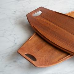  Dansk Danish Teak Serving Cheese Board Trays by Jens Quistgaard for Dansk Pair - 4334959