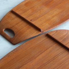  Dansk Danish Teak Serving Cheese Board Trays by Jens Quistgaard for Dansk Pair - 4334962