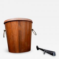  Dansk Modern Barware Walnut Wood Ice Bucket Set Stainless Steel Tongs 1960s JAPAN - 2149921