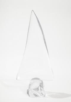  Daum Daum France Crystal Sailboat Sculpture - 1211116