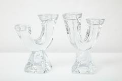  Daum Daum Modernist Crystal Candlesticks - 934497