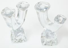  Daum Daum Modernist Crystal Candlesticks - 934500