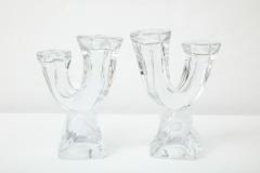  Daum Daum Modernist Crystal Candlesticks - 934503