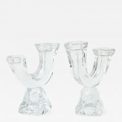  Daum Daum Modernist Crystal Candlesticks - 935835