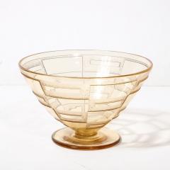  Daum Daum Nancy Art Deco Acid Etched Citrine Glass Vase Signed Daum - 3276243
