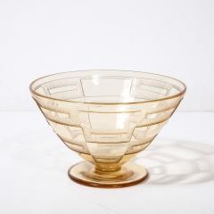  Daum Daum Nancy Art Deco Acid Etched Citrine Glass Vase Signed Daum - 3276250
