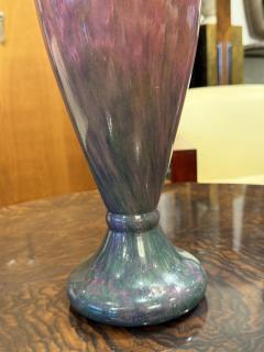  Daum Daum Nancy Art Deco Pink Glass Vase by Daum French Art Glass Gold Accents 1925 - 4747149