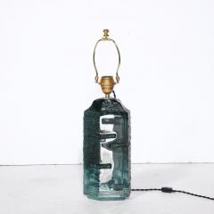  Daum Daum Nancy Brutalist Smoked Aquamarine Crystal Argos Table Lamp by Baldiccini Signed Daum - 4233440