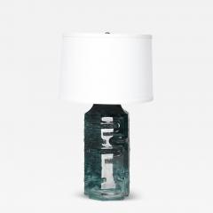  Daum Daum Nancy Brutalist Smoked Aquamarine Crystal Argos Table Lamp by Baldiccini Signed Daum - 4236161