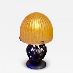  Daum Daum Nancy Daum Nancy Art Deco Globe Iron Table Lamp Circa 1925 signed L Katona - 3796167