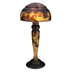  Daum Daum Nancy Daum Overlaid and Acid Etched Glass Poplar Table Lamp circa 1910 - 4295237