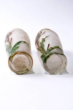  Daum Daum Nancy PAIR FRENCH CAMEO VASES THISTLE DAUM NANCY FRANCE C A 1895 1925 - 3299520