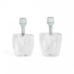  Daum Daum Nancy Pair of French mid century crystal table lamps by Daum - 3150987