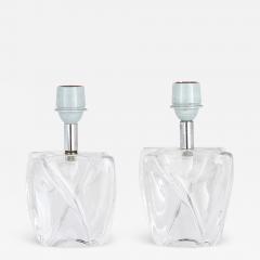  Daum Daum Nancy Pair of French mid century crystal table lamps by Daum - 3152237
