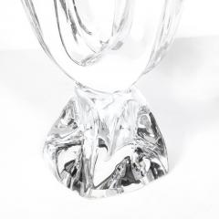  Daum Daum Nancy Pair of Mid Century Modernist Sculptural Crystal Candelabras signed Daum - 3276204