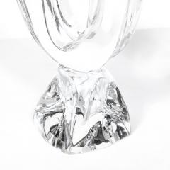  Daum Daum Nancy Pair of Mid Century Modernist Sculptural Crystal Candelabras signed Daum - 4162019