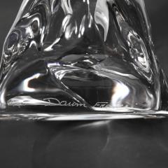  Daum Daum Nancy Pair of Mid Century Modernist Sculptural Crystal Candelabras signed Daum - 4162021