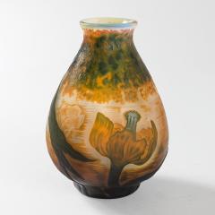  Daum French Art Nouveau N nuphars Cameo Glass Vase by Daum - 958962