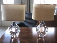  Daum Pair of Daum Crystal Lamps - 640232