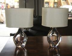  Daum Pair of Daum Crystal Lamps - 640234