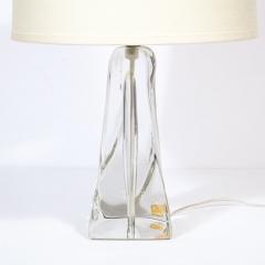  Daum Sculptural Mid Century Modern Translucent Table Lamp Signed by Daum - 2660087