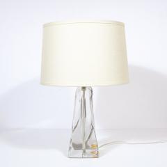  Daum Sculptural Mid Century Modern Translucent Table Lamp Signed by Daum - 2660089