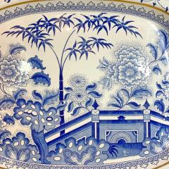 Davenport Pair of 19th Century Large Blue and White China Serving Plates - 3042303