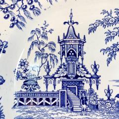  Davenport Pair of 19th Century Large Blue and White China Serving Plates - 3042304