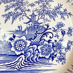  Davenport Pair of 19th Century Large Blue and White China Serving Plates - 3042305