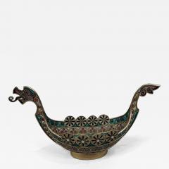  David Andersen David Andersen Plique Jour Viking Dragonhead Longboat Bowl - 3763660