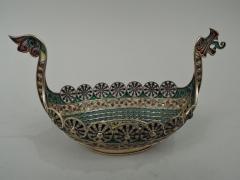  David Andersen Norwegian Plique Jour Viking Longboat Bowl by David Andersen - 3758041
