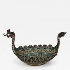  David Andersen Norwegian Plique Jour Viking Longboat Bowl by David Andersen - 3758954