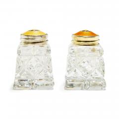  David Andersen Silver enamel and cut glass salt and pepper shakers by David Andersen - 4212735