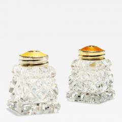  David Andersen Silver enamel and cut glass salt and pepper shakers by David Andersen - 4213952