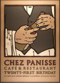  David Lance Goines Chez Panisse 21st Birthday Celebration Limited Ed Goines Graphic Art Poster - 2909948