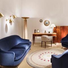  David Law Lella Massimo Vignelli WAGNERIANA MARBLE AND BRASS TORCHIERE BY LELLA AND MASSIMO VIGNELLI - 3477573