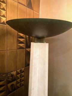  David Law Lella Massimo Vignelli WAGNERIANA MARBLE AND BRASS TORCHIERE BY LELLA AND MASSIMO VIGNELLI - 3477576