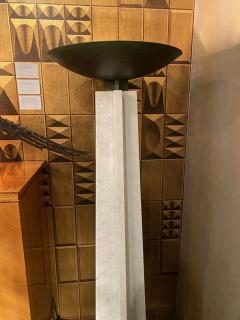  David Law Lella Massimo Vignelli WAGNERIANA MARBLE AND BRASS TORCHIERE BY LELLA AND MASSIMO VIGNELLI - 3477586