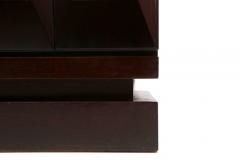  De Coene Brutalist Diamond Bar Cabinet in Dark Mahogany - 457056