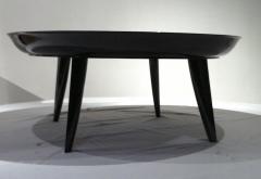  De Coene De Coene Chic Round Black Lacquered Parchment Top Coffee Table - 606044