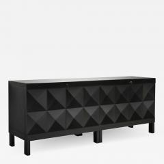  De Coene De Coene brutalist stained oak credenza 1970s - 1292744