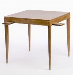  De Coene De Coene refined Art Deco rosewood playing card table with metal tapered legs - 1649157