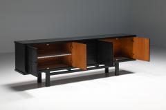  De Coene Fr res Brutalist Credenza by De Coene in stained oak with Floating effect 1970s - 2399164