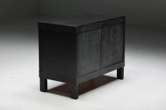  De Coene Fr res Brutalist De Coene Cabinet in Black Stained Oak 1970s - 2689711