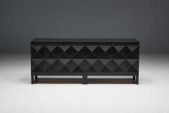  De Coene Fr res Brutalist De Coene Sideboard in Stained Oak Belgium 1970s - 4371869