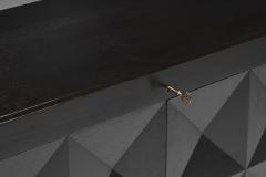  De Coene Fr res Brutalist De Coene Sideboard in Stained Oak Belgium 1970s - 4371874