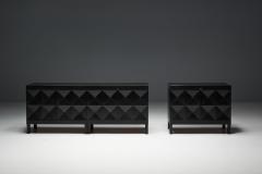  De Coene Fr res Brutalist De Coene Sideboard in Stained Oak Belgium 1970s - 4371907