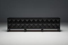  De Coene Fr res Brutalist De Coene Sideboard in Stained Oak Belgium 1970s - 4371918